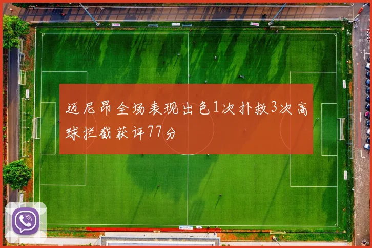 迈尼昂全场表现出色1次扑救3次高球拦截获评77分